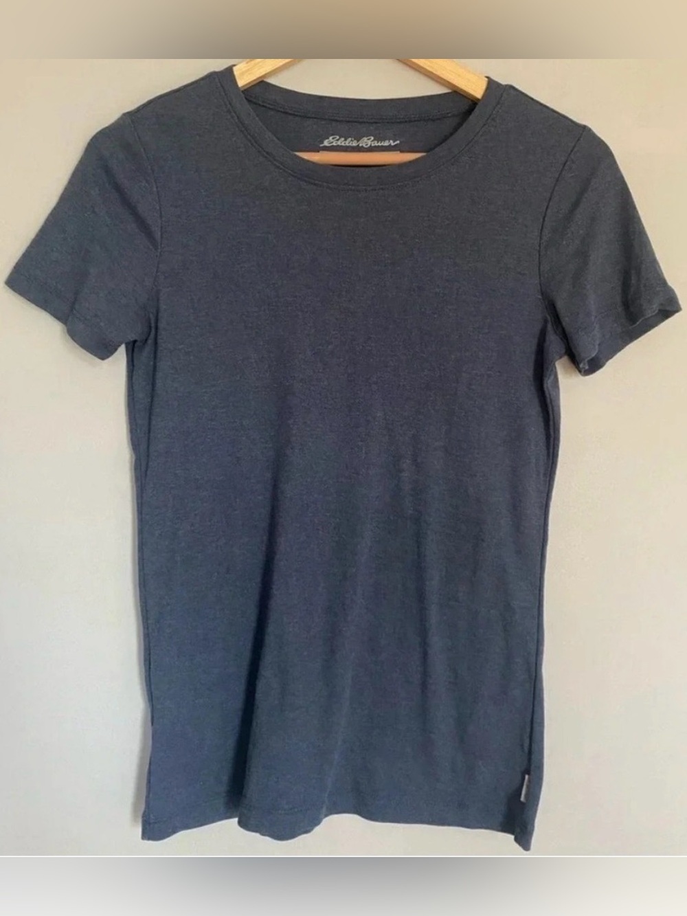 Eddie Bauer Women’s Blue Short Sleeve Cotton USA T Shirt Size Medium